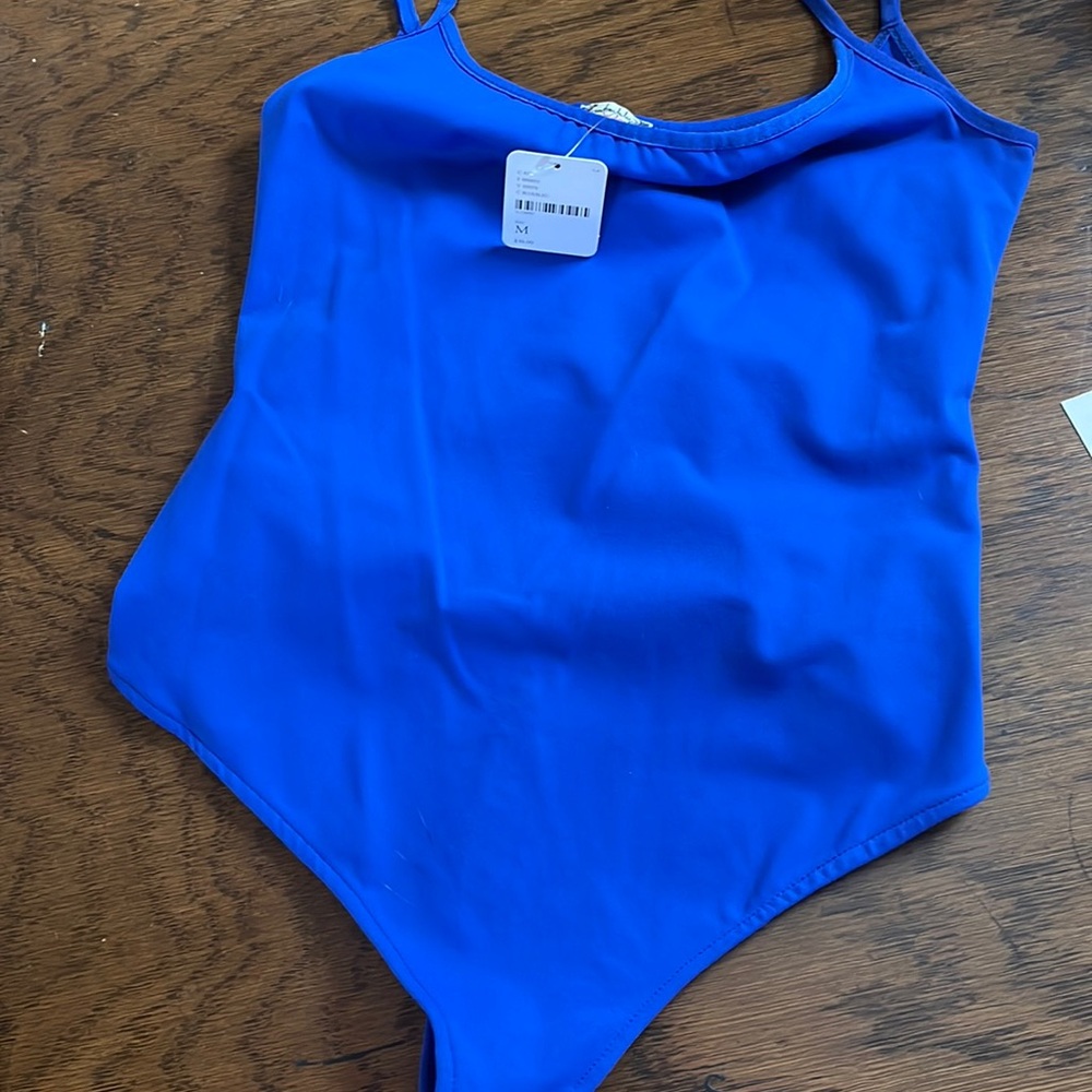 Free People cobalt blue body suit medium